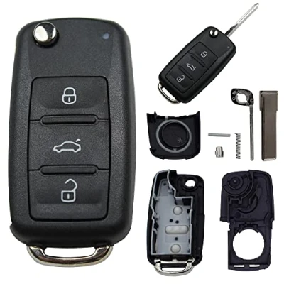 Abbildung von KONIKON Auto Fernbedienung Gehäuse Modern Rohling HAA Ersatz Klappschlüssel passend für VW Seat NEU