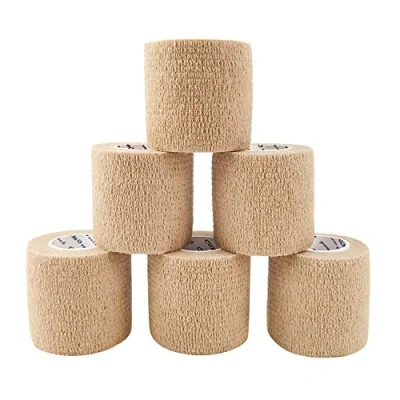 Abbildung von COMOmed 6 Rolls Selbsthaftende Kohäsive Bandage Pflasterverband Verband Selbsthaftend 5cm Hautfarbe
