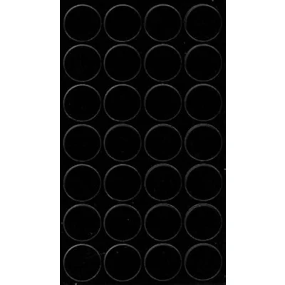 Abbildung von haggiy Selbstklebende Abdeckkappen für Möbel &amp; Böden Schraubenabdeckung Rund Abdeckung Schrauben Bohrlöcher Möbelschutzkappen Ø20 mm 28 Stück Möbelpflaster (Schwarz Graphit)