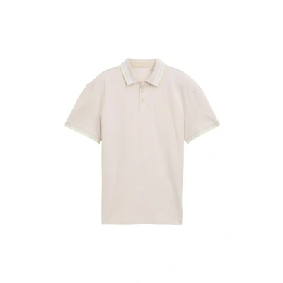 Abbildung von TOM Tailor MIT Stretch Poloshirt, Herren, Größe: Medium, Light cashew beige two tone