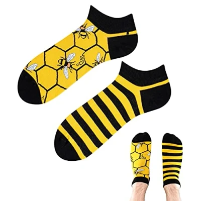 Abbildung von TODO Colours Lustige Socken mit Motiv Mehrfarbige, Bunte, Verrückte für die Lebensfreude (35 38, z LOW Bee Bee, numeric_35)
