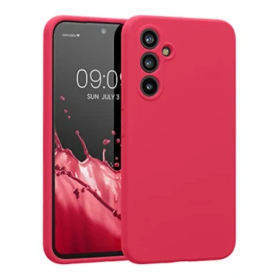 Abbildung von kwmobile Hülle kompatibel mit Samsung Galaxy A54 5G Case gummiert Silikon Handyhülle Schutzhülle Awesome Pink