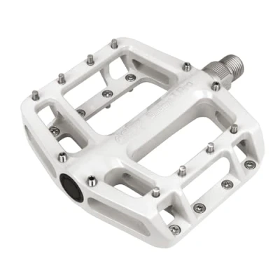 Abbildung von NC 17 Sudpin I Pro Aluminium Plattform Pedale / Fahrrad MTB Mountainbike Pedal BMX Kugellager + Cr Mo Achse inklusiv Ersatzpins, Weiß