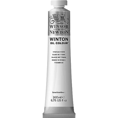 Abbildung von Winsor &amp; Newton 8840010 Winton, feine hochwertige Ölfarbe 200ml Tube mit gleichmäßiger Konsistenz, Lichtbeständig, hohe Deckkraft, Reich an Farbpigmenten Titanweiß