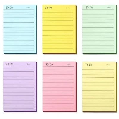 Abbildung von Newplenty To Do Liste Haftnotizen Notizzettel, Linierte Sticky Notes, Selbstklebende Klebezettel, Bunt Notizblöcke für Schule, Büro, Hause (10x15cm)