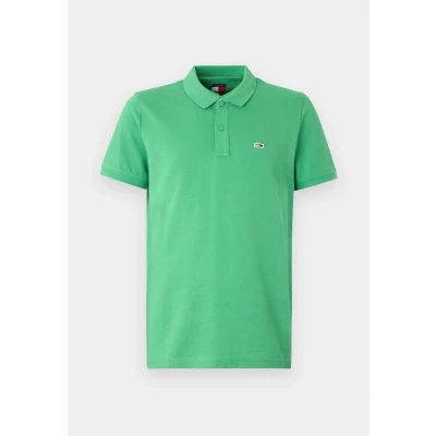 Abbildung von Tommy Jeans SLIM Placket Poloshirt, Herren, Größe: 50, Coastal green