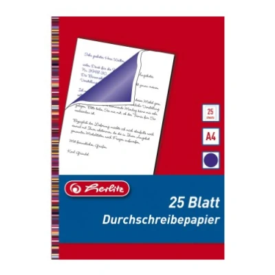 Abbildung von Herlitz 10303717 Durchschreibepapier für Handdurchschriften, A4, 25 Blatt blau