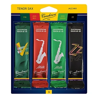 Abbildung von Vandoren SRMIXT3 Blatt für Tenorsaxophone/Jazz (Stärke 3) 1 Stück ZZ, V16, JAVA und Red