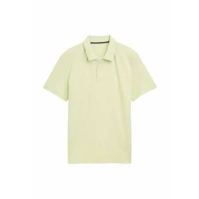 Abbildung von TOM Tailor Basic WITH Contrast Poloshirt, Herren, Größe: Small, Lime cream green