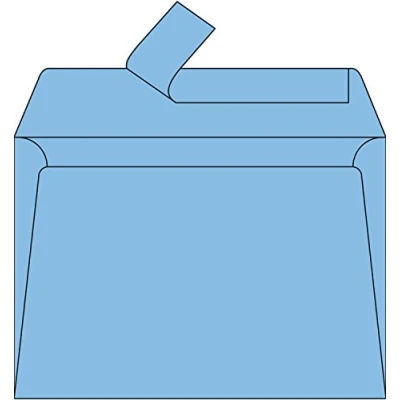 Abbildung von Clairefontaine 55726C Packung mit 20 Umschläge Pollen, Format C6, 114 x 162mm, 120g, ideal für Einladungen und Korrespondenz, Lavendelblau, 1 Pack