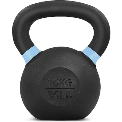 Abbildung von Yes4All QCG3 Pulverbeschichtetes Kettlebell aus Gusseisen, 16 kg