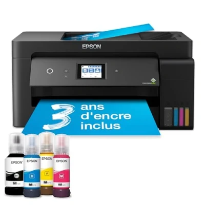 Abbildung von Epson EcoTank ET 15000 Multifunktionsdrucker Farbe Tintenstrahl A3/Ledger (297 x 432 mm) (Original) (Medien) bis zu 11.5 Seiten/Min. (Kopieren) 17 (Drucken) 270 Blatt 33.6 Kbps USB 2.0, LAN, Wi Fi