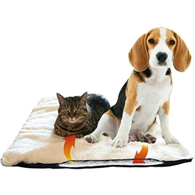 Abbildung von Fellou Heizdecke Katze 60 x 40 cm Selbstheizende Decke Waschbar &amp; Knisterfrei Wärmedecke Heizmatte