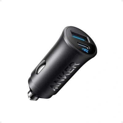 Abbildung von Anker USB C Kfz Ladegerät, 30W 2 Port Typ Netzteil, Ladegerät Für iPhone mit PowerIQ 3.0, 16/15/14/13/12 Serie, Samsung Galaxy S23/S22/S21 iPad Pro, AirPods und mehr