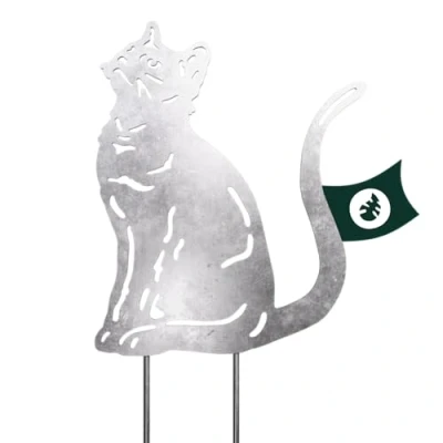 Abbildung von VERDOBA Katze Gartendeko Rost Deko Garten Gartenstecker Blumentopf aus Eisen (Silber) Rostdeko für Garten, Balkon &amp; Terrasse