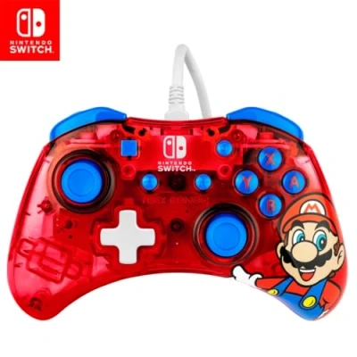 Abbildung von PDP Rock Candy verkabelt Gaming Switch Pro Controller Mario Rot Official License Nintendo OLED / Lite Compatible, Compact, Durable Travel