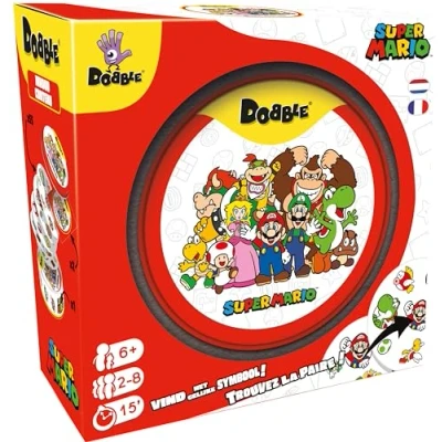Abbildung von Asmodee Dobble: Super Mario Gesellschaftsspiele Kartenspiel Spiel für Kinder, Erwachsene und Familie Schnelligkeit Beobachtung ab 6 Jahren 2 bis 8 Spieler 15 Minuten