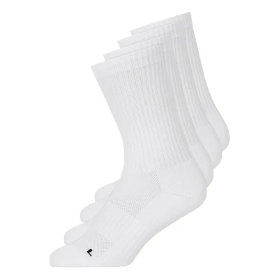 Abbildung von Snocks Hohe Kompressions Laufsocken 4 Paar Funktionssocken Herren Damen Atmungsaktive Tennissocken Sportsocken ohne Verrutschen Gemütlich und weich Gr. 35 38 Farbe Weiß