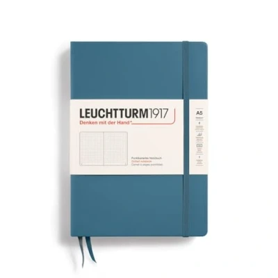 Abbildung von LEUCHTTURM1917 363334 Notizbuch Medium (A5), Hardcover, 251 nummerierte Seiten, Stone Blue, dotted