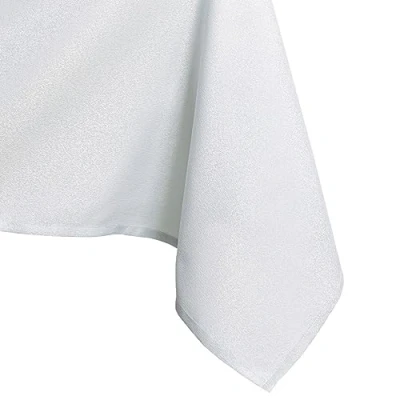 Abbildung von AmeliaHome Tischdecke 120x220 cm Tischtuch Tafeldecke Fleckschutz Lotuseffekt Abwaschbar Wasserabweisend Glänzend Glatt Empire weiß