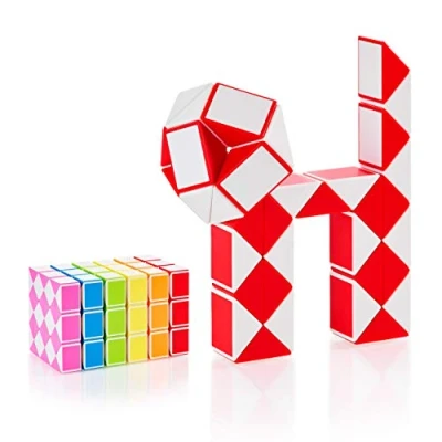 Abbildung von CUBIDI® Original Magic Snake 36 Blöcke Rot Knobelspiele für Kinder und Erwachsene Ideal als Mitgebsel Kindergeburtstag, Kindergeburtstag Gastgeschenke oder kleine Geschenke