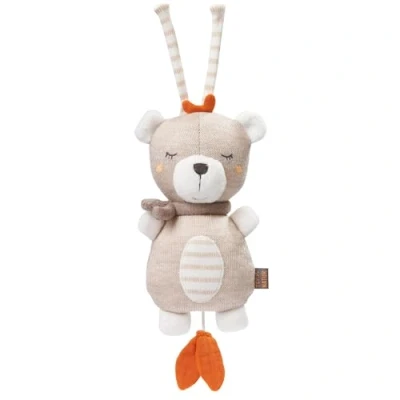 Abbildung von Fehn Spieluhr Baby fehnNatur Einschlafhilfe Teddybär mit Bio Baumwolle Melodie &quot;Schlaf Kindlein Schlaf&quot; Babyspielzeug für Unterwegs und Zuhause Musikspielzeug Babys &amp; Kinder