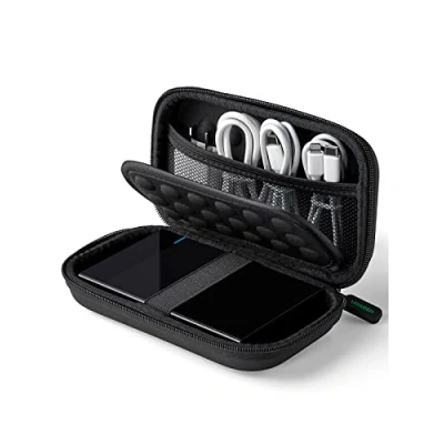 Abbildung von UGREEN Festplatten Tasche 2.5 Zoll Case Externe Wasserdicht Eva Universal Powerbank Kabel Organizer kompatibel mit WD Elements, My Passport, Seagate, SanDisk, HDD, SSD