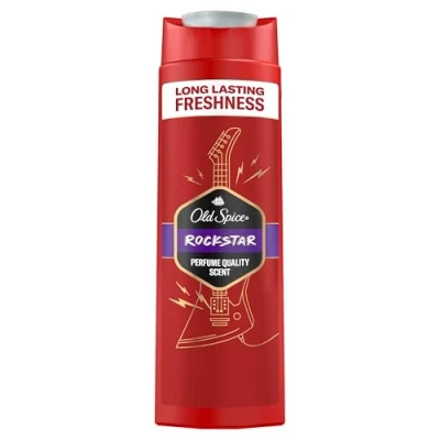 Abbildung von Old Spice Rockstar 3 in 1 Duschgel &amp; Shampoo für Männer, 400ml, langanhaltender, frischer Duft Parfümqualität, Tiefenreinigung Haare Gesicht Körper, sanftes Hautgefühl
