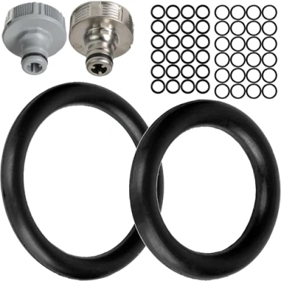 Abbildung von Ersatz O Ringe Set, 50 Stück, für G 1/2&quot; und 3/4&quot; Zoll Garten Stecksysteme, kompatibel mit Gardena 21 26,5 mm Hahnverbinder, Ø 16 x 11 22,3 17 mm, Gummi, Dichtring 5303, 05303 00.701.00