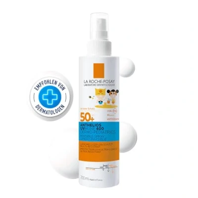 Abbildung von La Roche Posay Transparentes Sonnenspray Für Kinder Mit LSF 50+, empfindliche Haut, Mexoryl 400 und Antioxidantien, Wasser , schweiß sandabweisend, UVMune400 Kids, Anthelios DP, 200 ml