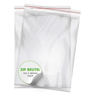 Abbildung von V1 Trade Zip Beutel Set 100 Stück x 200 mm Baggys Robuste Druckverschlussbeutel Wiederverschließbare zu Einer Besseren Organisation Plastikbeutel Verschließbar