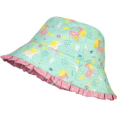 Abbildung von Playshoes Mädchen Uv schutz Sonnenhut Bademütze Kopfbedeckung, Einhorn, 55 EU