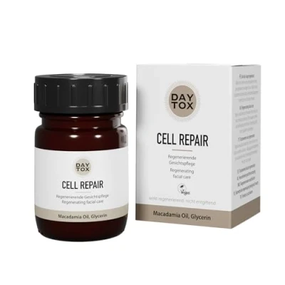 Abbildung von Gesichtscreme Anti Aging Feuchtigkeit mit Hyaluron &amp; Macadamia Öl Vegan, Ohne Silikone, Made in Germany DAYTOX Cell Repair 50 ml