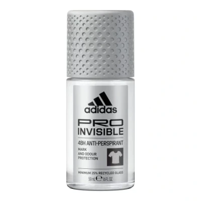 Abbildung von adidas Pro Invisible Anti Transpirant Deo Roll On für ihn, 48 Stunden Trockenschutz und langanhaltende Frische, 50 ml
