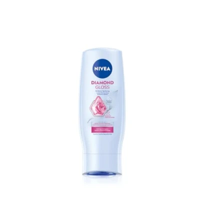 Abbildung von NIVEA Diamond Gloss Brillanz Spülung, pflegende Haarspülung mit Diamantpartikeln und Rosenöl, intensive Pflegespülung für strahlenden Glanz (200 ml)