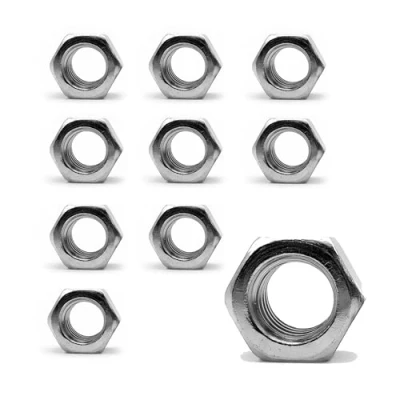 Abbildung von DOJA Barcelona Muttern 10 Sechskantmuttern M24 19 x 36mm Stahl Verzinkt für Bolzen, Gewindemuttern, Kupplungen, Verstell und Befestigungselemente im Innen Außenbereich