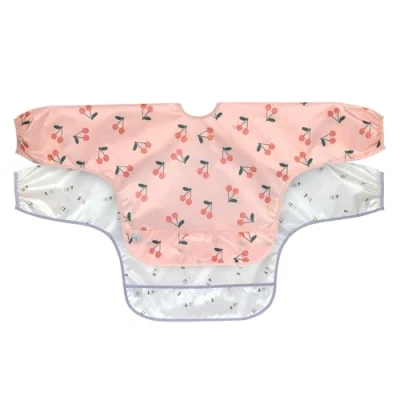 Abbildung von LÄSSIG Baby Langarmlätzchen Set (2 St.) zum Binden Auffangschutz/Long Sleeve Bib Happy Fruits Cherry