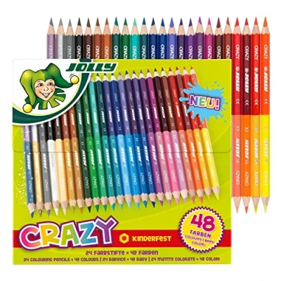 Abbildung von JOLLY Superstick Crazy Farbstifte 24 Stifte mit 48 Farben