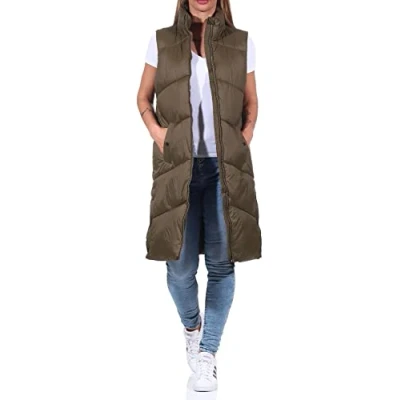 Abbildung von Vero Moda Uppsala NOOS Weste, Damen, Größe: Large, Dark olive