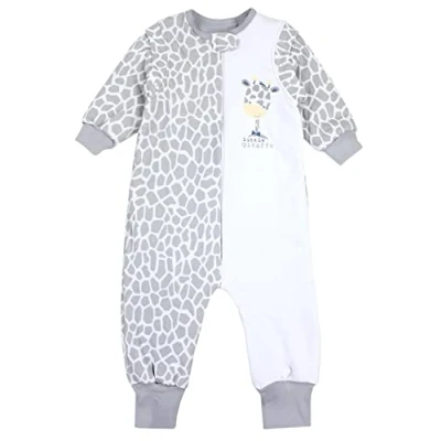 Abbildung von TupTam Baby Schlafsack mit Füßen und Ärmel OEKO TEX zertifizierte Materialien Winterschlafsack, Farbe: Regenbogen Planeten Braun Beige, Größe: 80 86