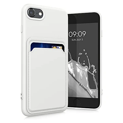 Abbildung von kwmobile Handyhülle kompatibel mit Apple iPhone SE (2022) / (2020) 8 7 Hülle Handy Cover Fach für Karten in Weiß
