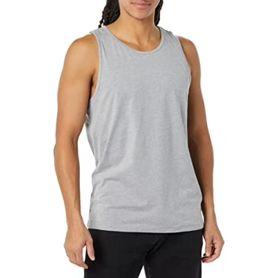 Abbildung von Amazon Essentials Herren Tanktop, Normale Passform, Hellgrau Meliert, XL