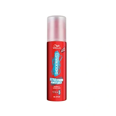 Abbildung von SHOCKWAVES ULTRA STRONG POWER HOLD GEL STYLER Haargel mit maximalem Halt, ohne Verkleben schnelltrocknende, alkoholfreie Formel schimmerndem Finish 100 ml