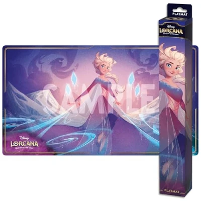 Abbildung von Disney Lorcana Trading Card Game: Azurblaues Meer Spielmatte Elsa