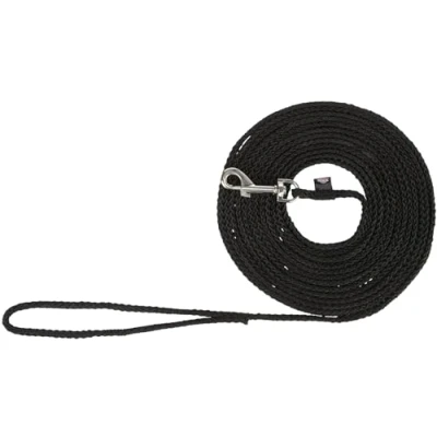 Abbildung von TRIXIE Schleppleine SM, 5 m ø mm in schwarz Lange Hundeleine für Training und Outdoor kleine bis mittelgroße Hunde 19751