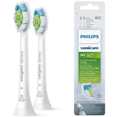Abbildung von Philips Sonicare Original W2 Optimal Weiß Standard Schallzahnbürstenköpfe 2er Pack in (Modell HX6062/10)