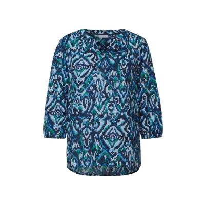 Abbildung von CECIL Damen B345575 Bedruckte Baumwollbluse, universal Blue, L