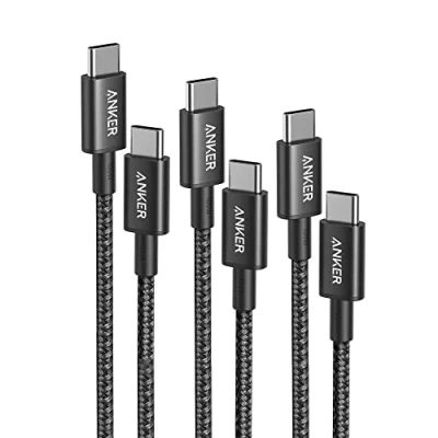 Abbildung von Anker 333 USB C auf Kabel, 100W [3Stück 1m+1,8m+3m ] 2.0 Schnellladekabel für iPhone 16/15 Serie, MacBook Pro/Air, iPad Galaxy S24, Pixel, Switch, LG und mehr