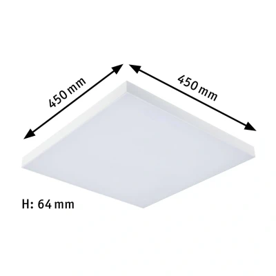 Abbildung von Paulmann 79905 LED Panel Velora Rainbow eckig incl. 1x19 W dimmbar dynamicRGBW Farbsteuerung Weiß Metall Deckenleuchte 3000 K