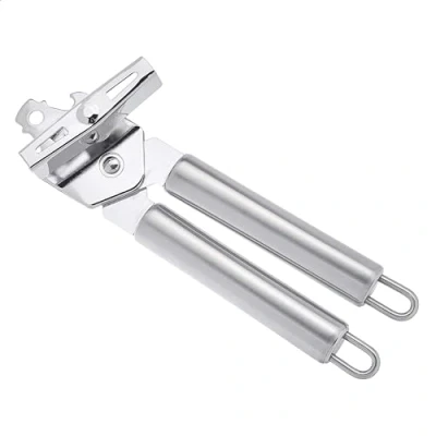 Abbildung von Amazon Basics 3 in 1 Dosenöffner aus Edelstahl, manuell und langlebig, mit Haken zum einfachen Aufhängen Trocknen, 21.59 x 5.08 4.45 cm (früher AmazonCommercial Marke)